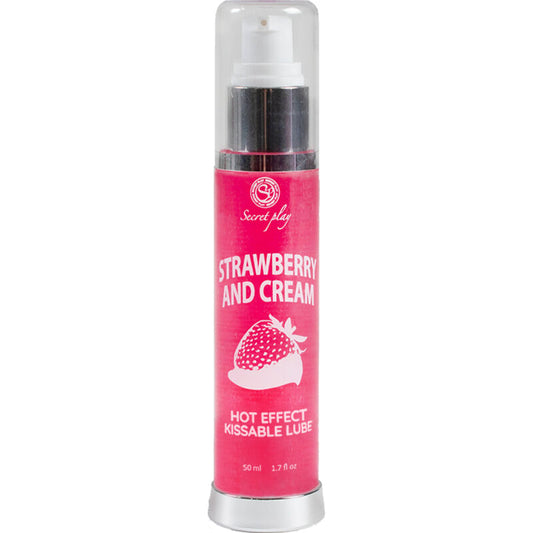 SECRETPLAY - LUBRICANTE 2-1 EFECTO CALOR FRESA&NATA 50 ML – vista 2