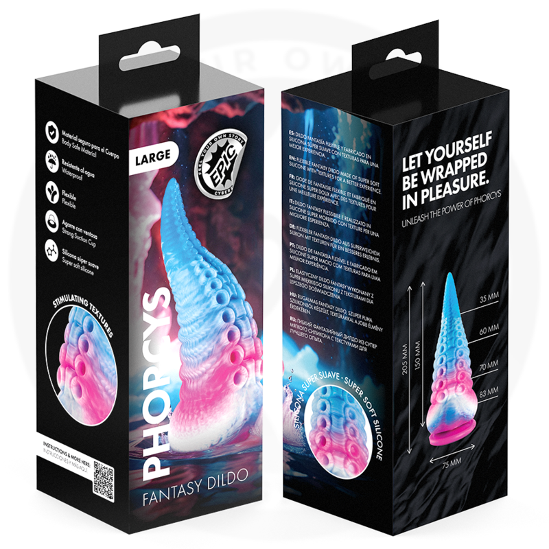 EPIC - PHORCYS DILDO TENTÁCULO AZUL TAMAÑO GRANDE