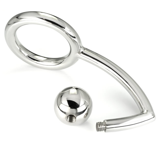 METAL HARD - COCK RING ANILLO CON GANCHO INTRUDER ANAL 45MM – vista 2