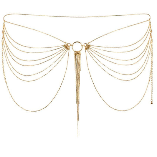 BIJOUX INDISCRETS - MAGNIFIQUE JOYA DE CADENAS METÁLICAS PARA CINTURA DORADA – vista 2