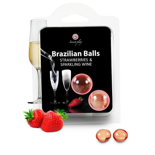 SECRETPLAY - SET 2 BRAZILIAN BALLS FRESAS CON CAVA – vista 2