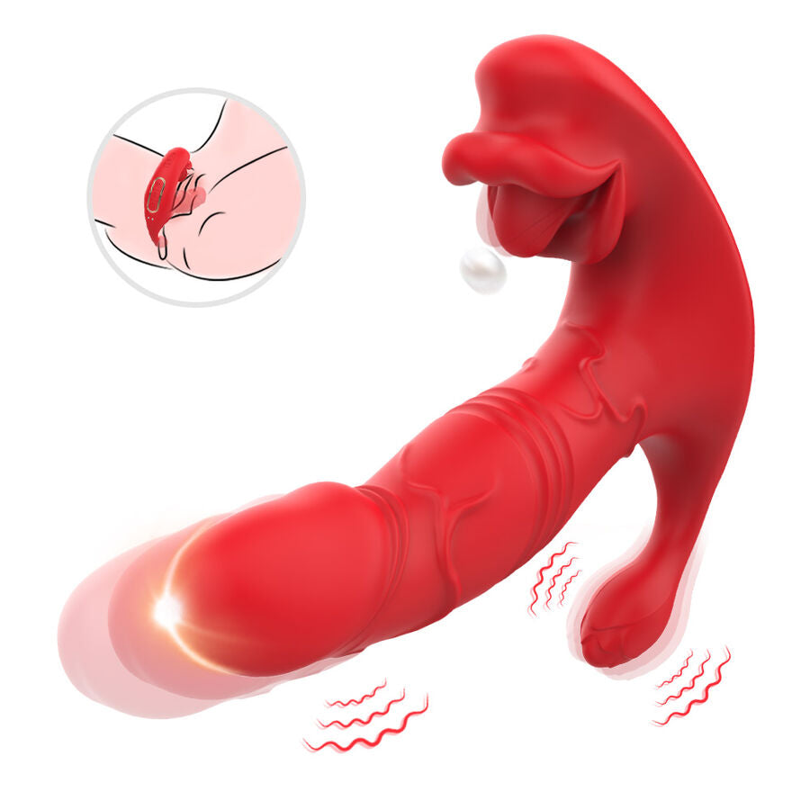 ARMONY - VIBRADOR ANAL PANTY ESTIMULADOR PUNTO C Y G CONTROL REMOTO ROJO