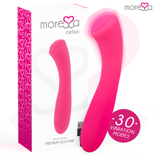 MORESSA - CELSO MASAJEADOR DUO PUNTO G Y SUERO PELVICO PREMIUM SILICONE RECARGABLE – vista 2