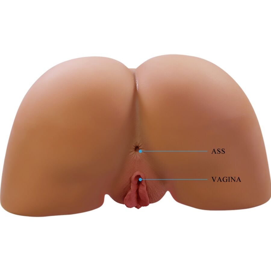 CRAZY BULL - ILANA TRASERO FEMENINO REALISTA VIBRADOR & SUCCIONADOR CON SONIDO 6.8 KG