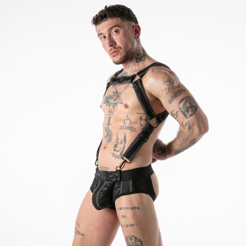 LOCKER GEAR - ARNÉS FULL MILITARY ACCESS NEGRO S/M