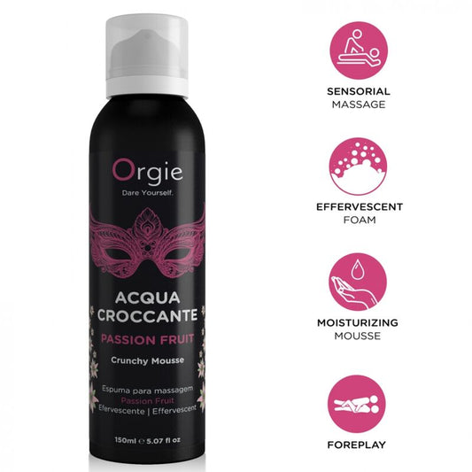 ORGIE - ACQUA CROCCANTE ESPUMA CRUJIENTE MARACUYÁ PARA MASAJE 150 ML