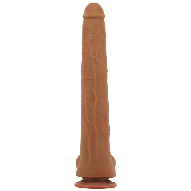 PRETTY LOVE - VIGGO DILDO REALISTA TACTO SUAVE CON PIEL DESLIZANTE 36,5 CM MARRÓN