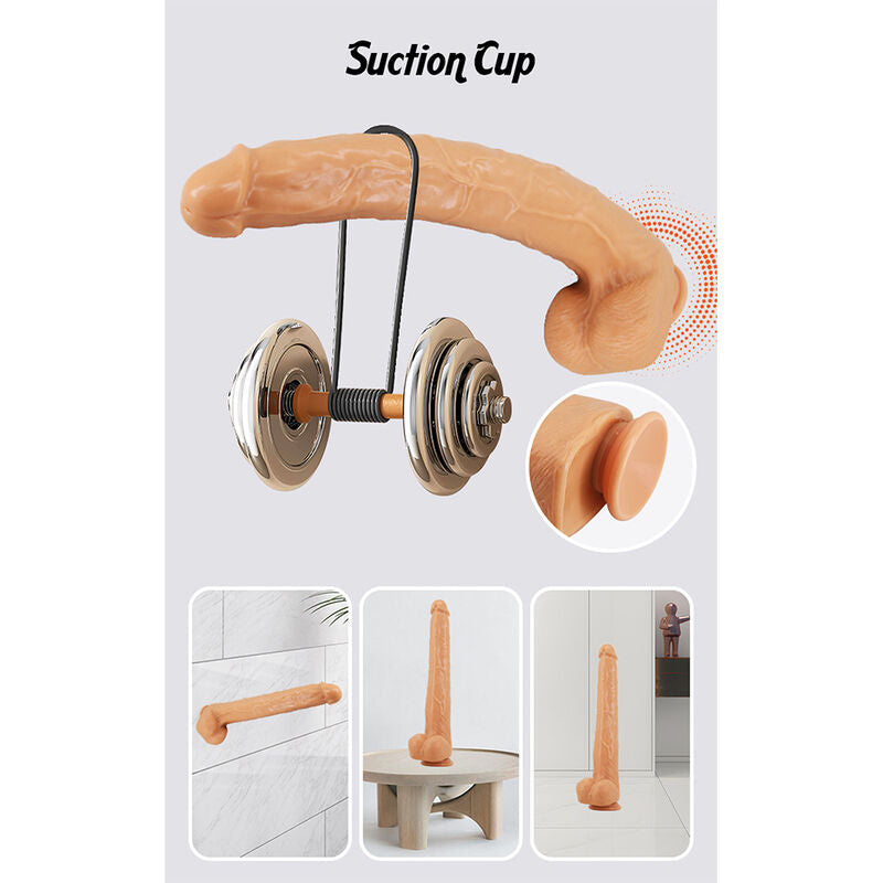 PRETTY LOVE - VIGGO DILDO REALISTA TACTO SUAVE CON PIEL DESLIZANTE 36,5 CM NATURAL