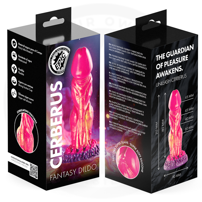 EPIC - CERBERUS DILDO FUEGO MITOLÓGICO