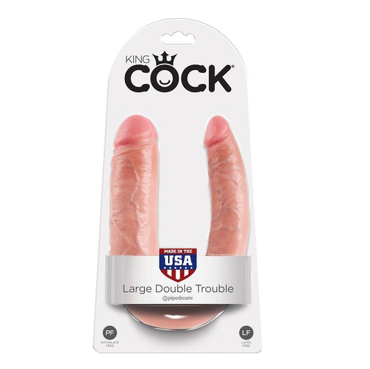 KING COCK - DILDO DOBLE PENETRACIÓN 17.8 CM NATURAL – vista 2