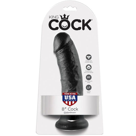 KING COCK - 8 PENE NEGRO 20.3 CM – vista 2