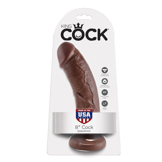 KING COCK - 8 PENE MARRÓN 20.3 CM – vista 2