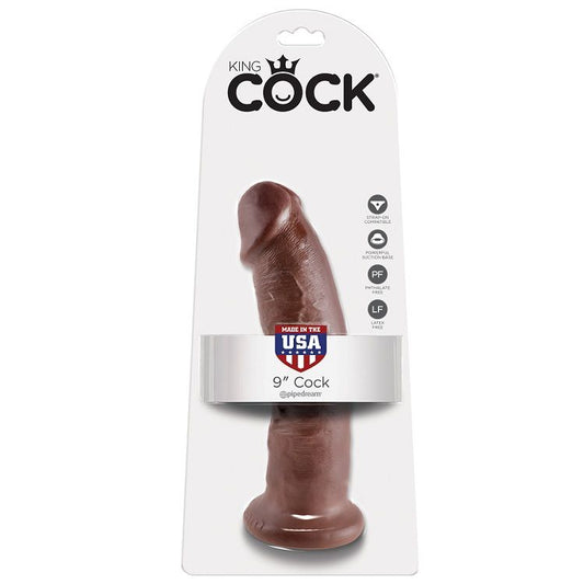 KING COCK - 9 PENE MARRÓN 22.9 CM – vista 2