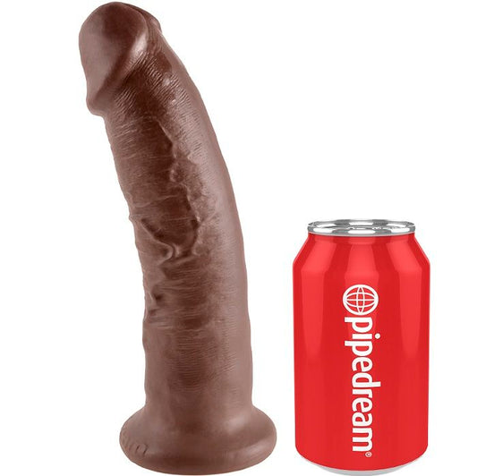 KING COCK - 9 PENE MARRÓN 22.9 CM