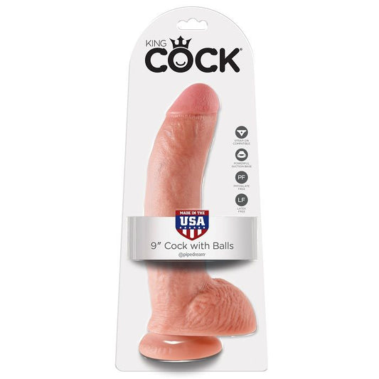 KING COCK - 9 PENE REALÍSTICO NATURAL 22.9 CM – vista 2