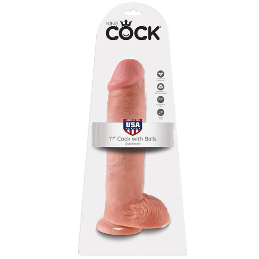 KING COCK - 11 PENE REALÍSTICO NATURAL 28 CM – vista 2