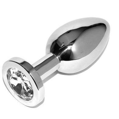 METAL HARD - ANAL PLUG DIAMOND TRANSPARENTE SMALL 5.71CM – vista 2