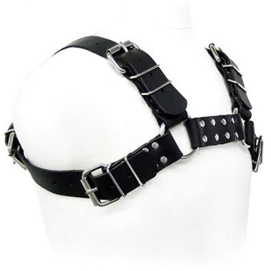 LEATHER BODY - BLACK BULL DOG HARNESS – vista 2