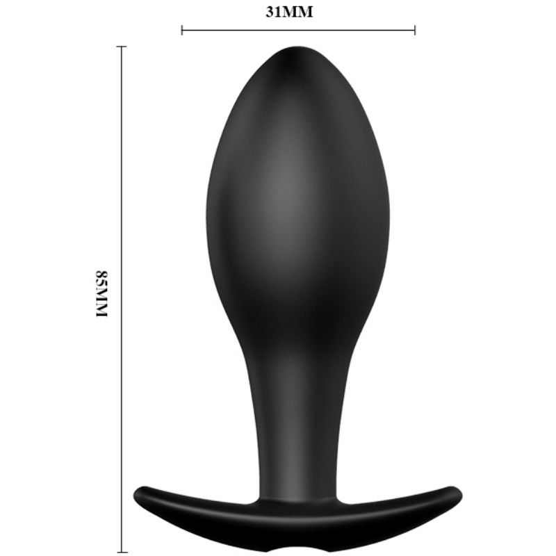 PRETTY LOVE - PLUG ANAL SILICONA FORMA ANCLA 12 MODOS VIBRACIÓN NEGRO