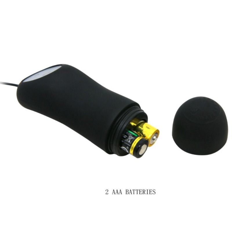 PRETTY LOVE - PLUG ANAL SILICONA 12 MODOS VIBRACIÓN NEGRO