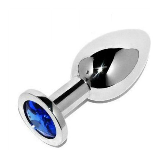 METAL HARD - ANAL PLUG DIAMOND BLUE SMALL 5.71CM – vista 2