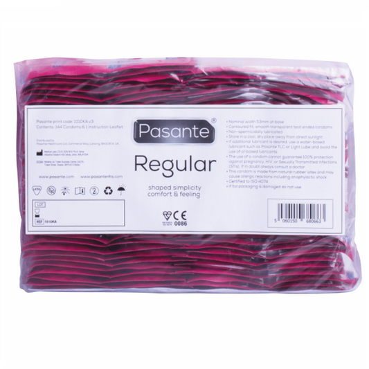 PASANTE - CONDOM GAMA REGULAR 144 UNIDADES (BOLSA)